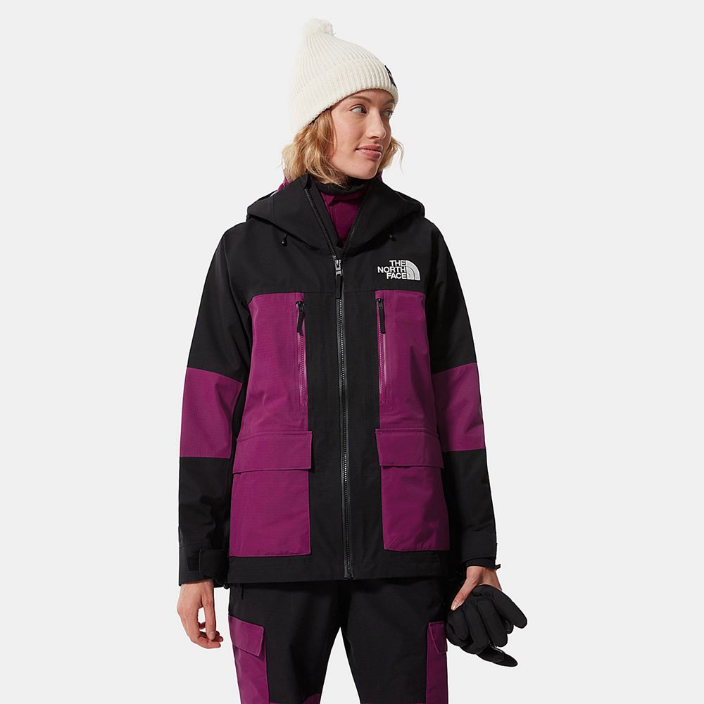 The North Face Lightweight Jackets Womens Australia - The North Face Dragline Black / Purple Skiing